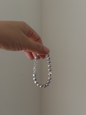 天然淡水珍珠手链S925纯银手链女款轻奢小众设计感高级精致