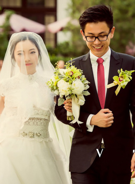 领带婚礼粉色休闲伴郎5cm细窄