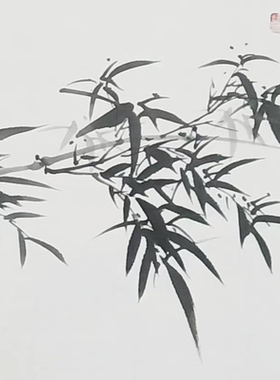 纯手绘六尺对开横幅客厅书房