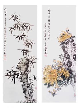 国画写意水墨花鸟画字画作品