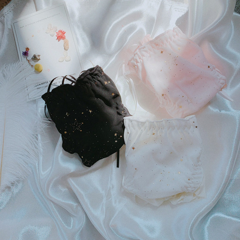 blingbling闪小星星侧系带裸感内裤 莜饰打底裤