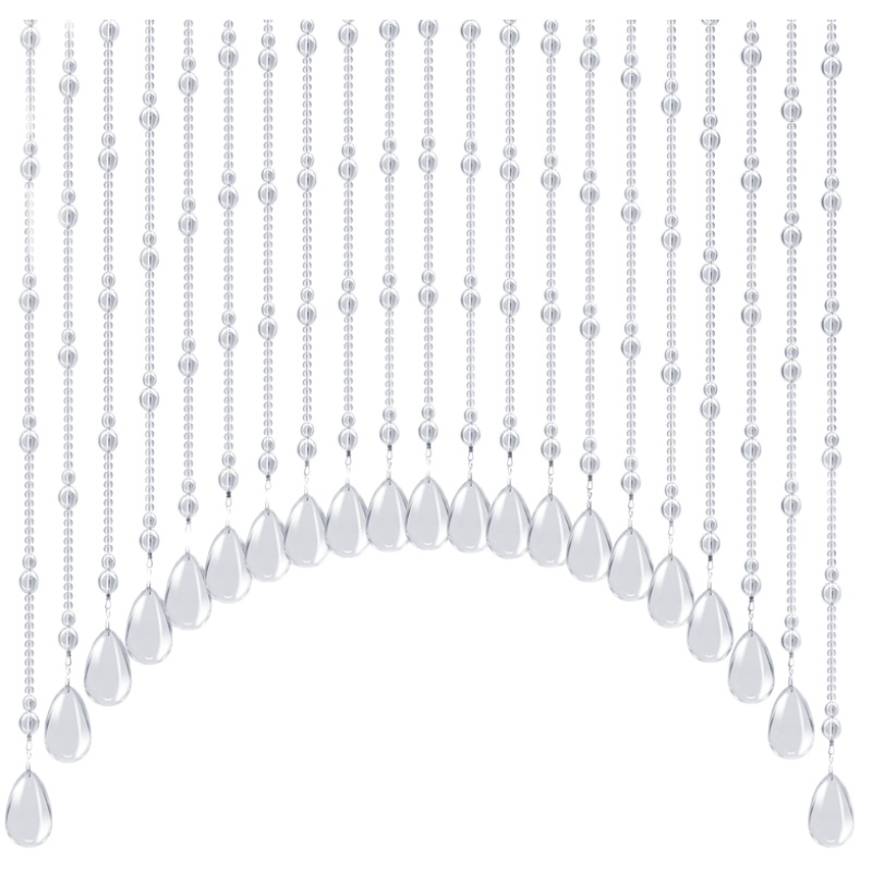 水晶水滴坠子水晶帘diy手工材料隔断帘子散珠珠子珠帘门帘吊坠 - 图3