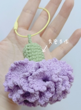 成品 手作毛线钩织康乃馨挂件 母亲节 老师 闺蜜礼物纯手工制作