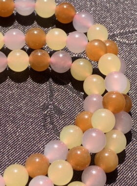 和田玉三色多宝108项链手链烟紫黄口红糖多宝串多宝项链多宝手链6