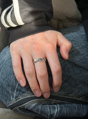 克罗十字复古中性风开口戒指