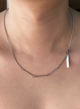 Kmeiku一链多戴竹节项链