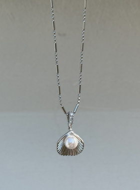 Komeiku贝壳珍珠项链