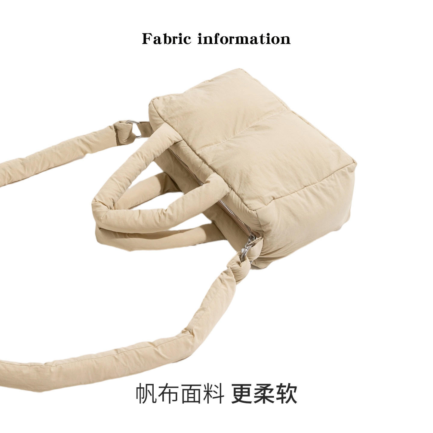 橙子少女韩系柔软棉服包包2025年秋季新款手提包夹棉单肩包斜挎包,淘宝优惠券,粉丝福利购,淘宝优惠卷