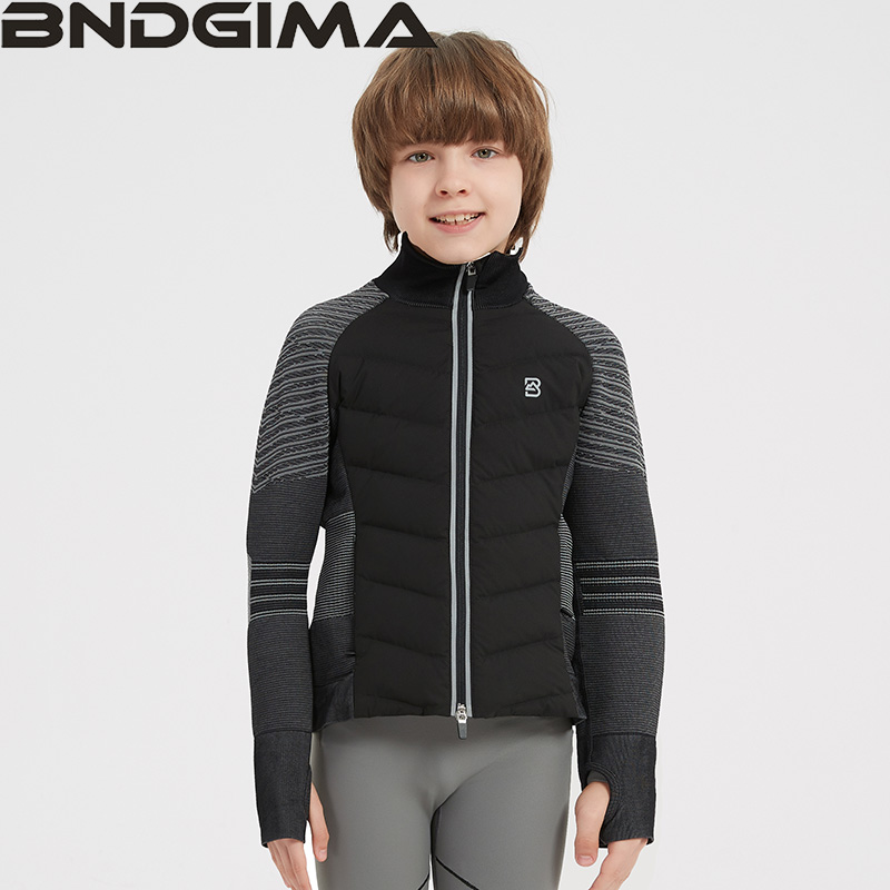 BNDGIMA羽绒服内胆 男女儿童滑雪中间层鹅绒保暖外套针织内搭运动 - 图0