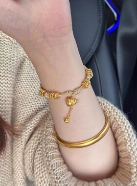 小红书爆款沙金古法葫芦手链