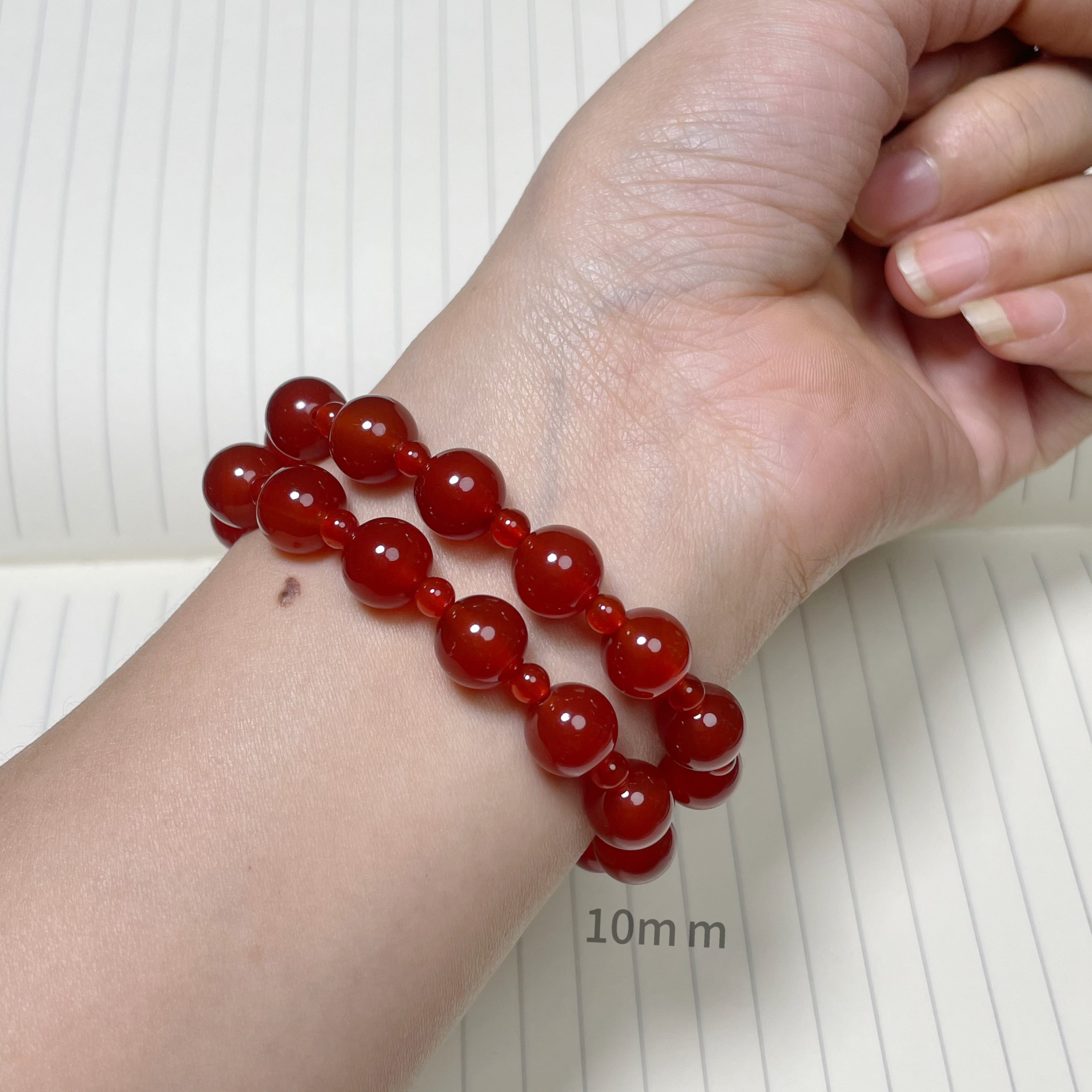 赵露思同款手链红玛瑙双圈手链（许你耀眼）许妍同款手链 - 图2