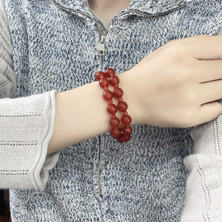 赵露思同款手链红玛瑙双圈手链（许你耀眼）许妍同款手链 - 图1