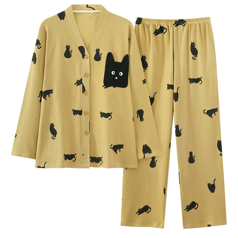 2025新款俞兆林双面德绒睡衣女款秋冬季开衫磨毛牛奶绒薄绒家居服 - 图3