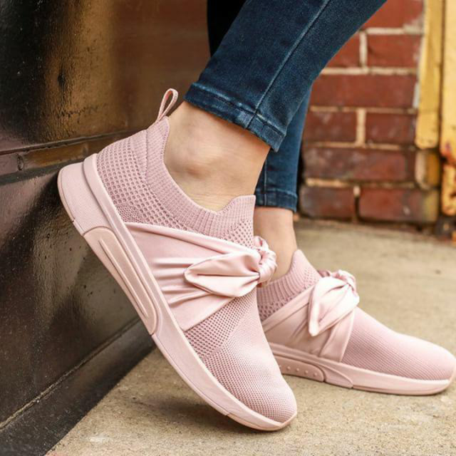 skechers pink bow shoes