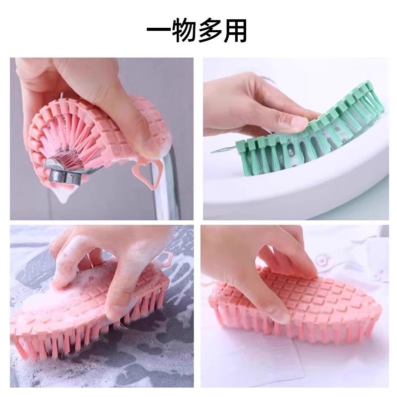 可挂式鞋刷可弯曲清洁刷折叠洗衣刷浴缸水龙头家务清洁多功能软刷,淘宝优惠券,粉丝福利购,淘宝优惠卷