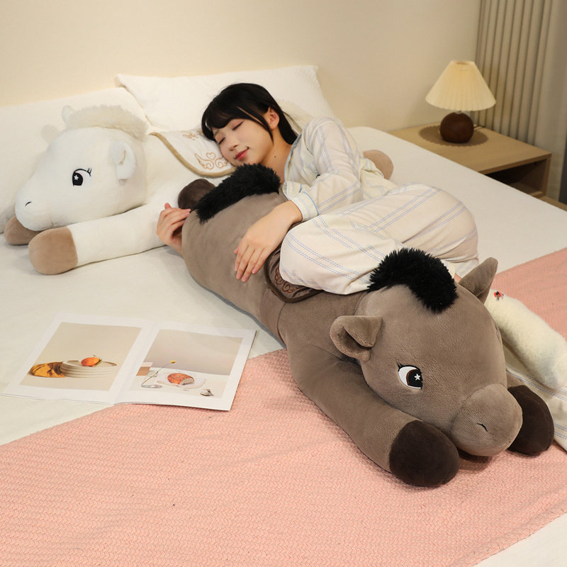 马年抱枕公仔床上睡觉夹腿长条布娃娃白马棕马靠垫沙发玩偶礼物,淘宝优惠券,粉丝福利购,淘宝优惠卷