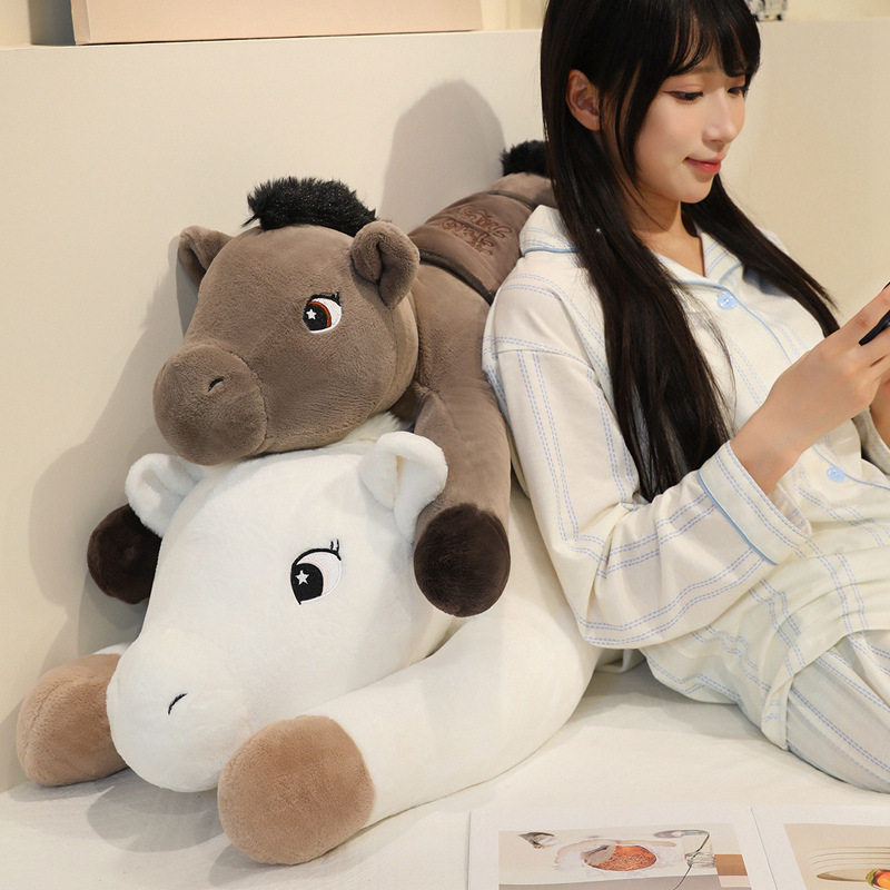 马年抱枕公仔床上睡觉夹腿长条布娃娃白马棕马靠垫沙发玩偶礼物,淘宝优惠券,粉丝福利购,淘宝优惠卷