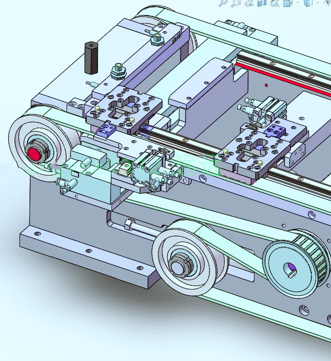 带载具定位的同步带输送循环流线 3D图纸 机械自动化3D图STEP - 图0