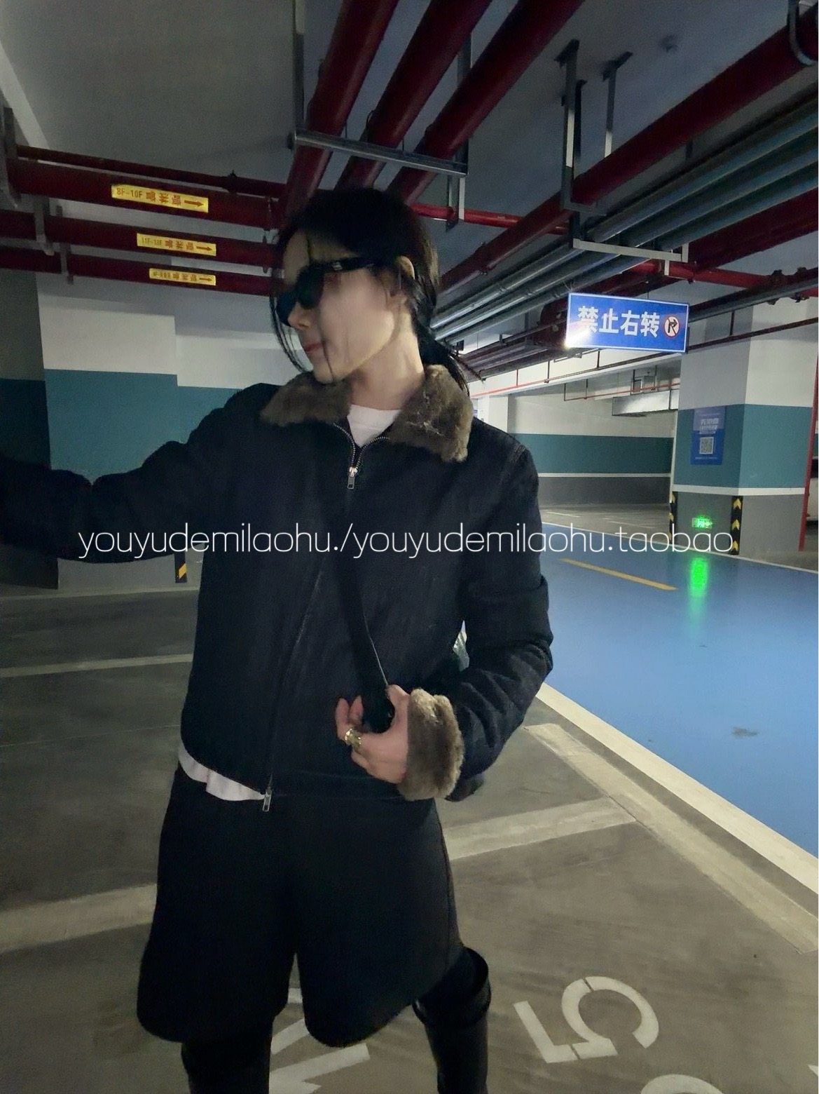 忧郁的米老虎/复古人造毛领原牛夹克薄棉服外套女冬加厚保暖上衣,淘宝优惠券,粉丝福利购,淘宝优惠卷