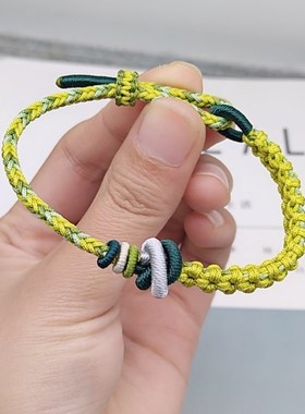抖音绿+橄榄绿+黄绿同款手链