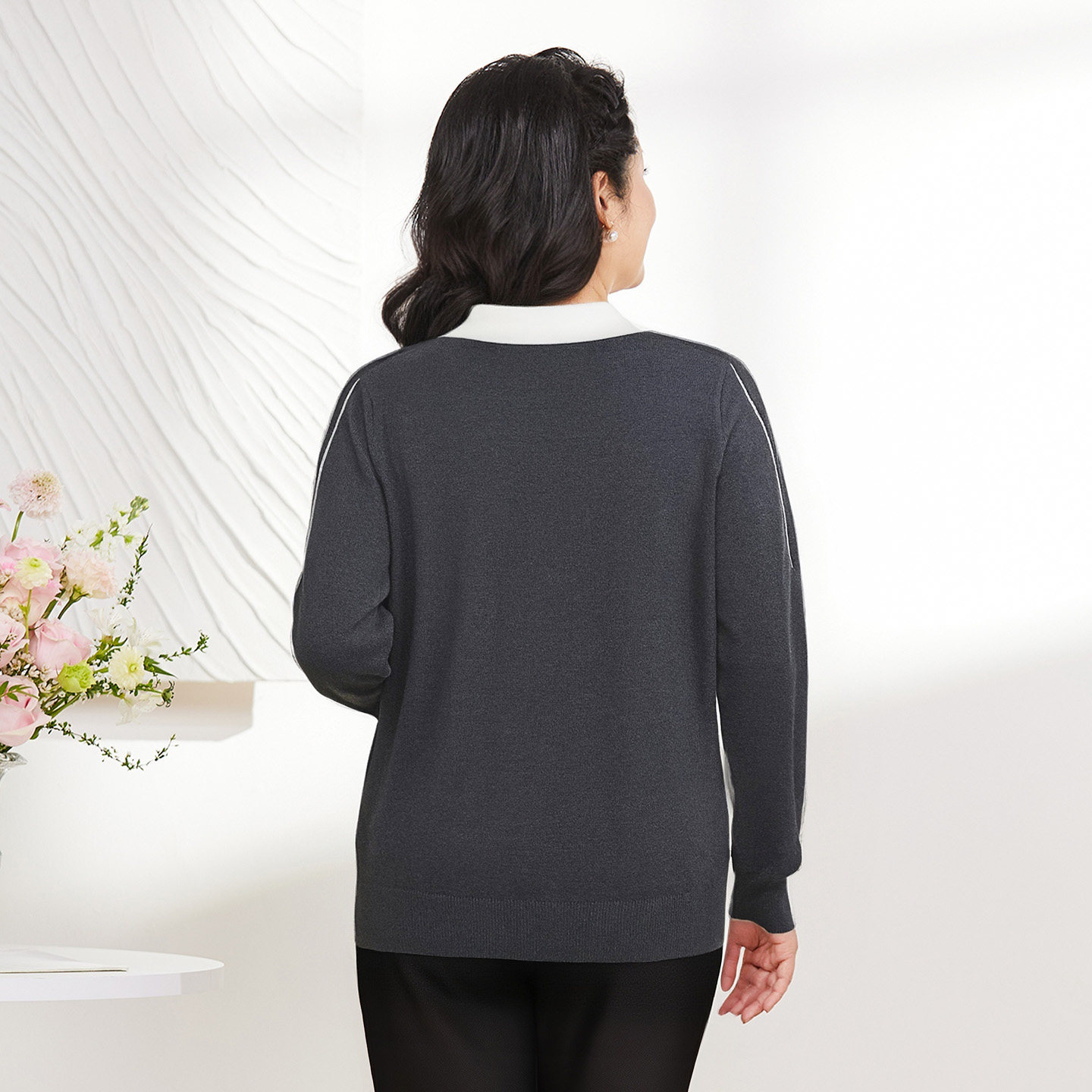 胖太太大码女装秋季新品时尚显瘦胖mm长袖打底衫针织衫625301310,淘宝优惠券,粉丝福利购,淘宝优惠卷