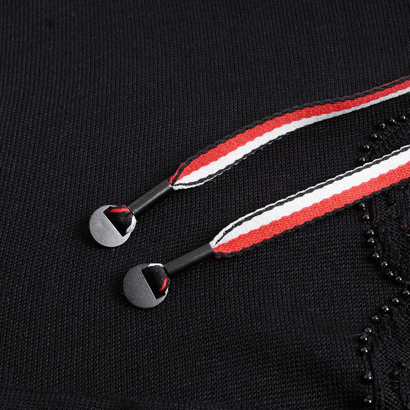 胖太太大码女装秋冬新品休闲连帽撞色宽松舒适羊毛衫潮622103810 - 图2