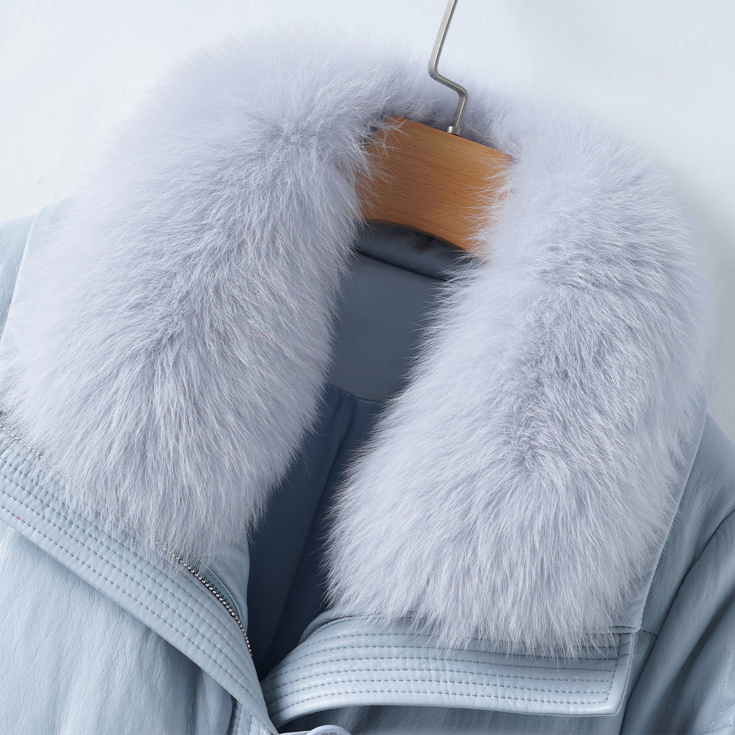 海宁绵羊皮羽绒服女中长款狐狸毛领加厚皮外套冬季90白鸭绒真皮衣,淘宝优惠券,粉丝福利购,淘宝优惠卷