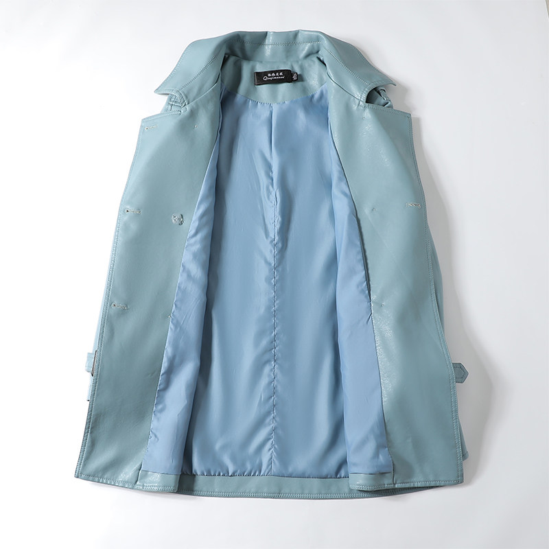 绵羊皮风衣女外套英伦风减龄双排扣小个子2025新款海宁真皮女皮衣,淘宝优惠券,粉丝福利购,淘宝优惠卷