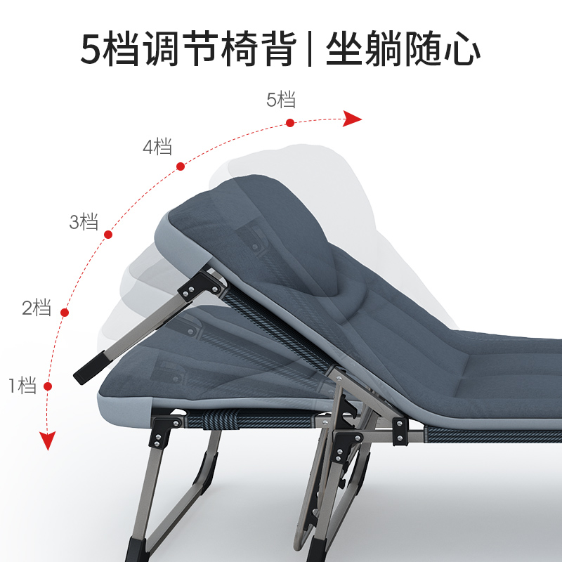 瑞仕达折叠床单人办公室午睡午休神器躺椅家用陪护便携行军两用床