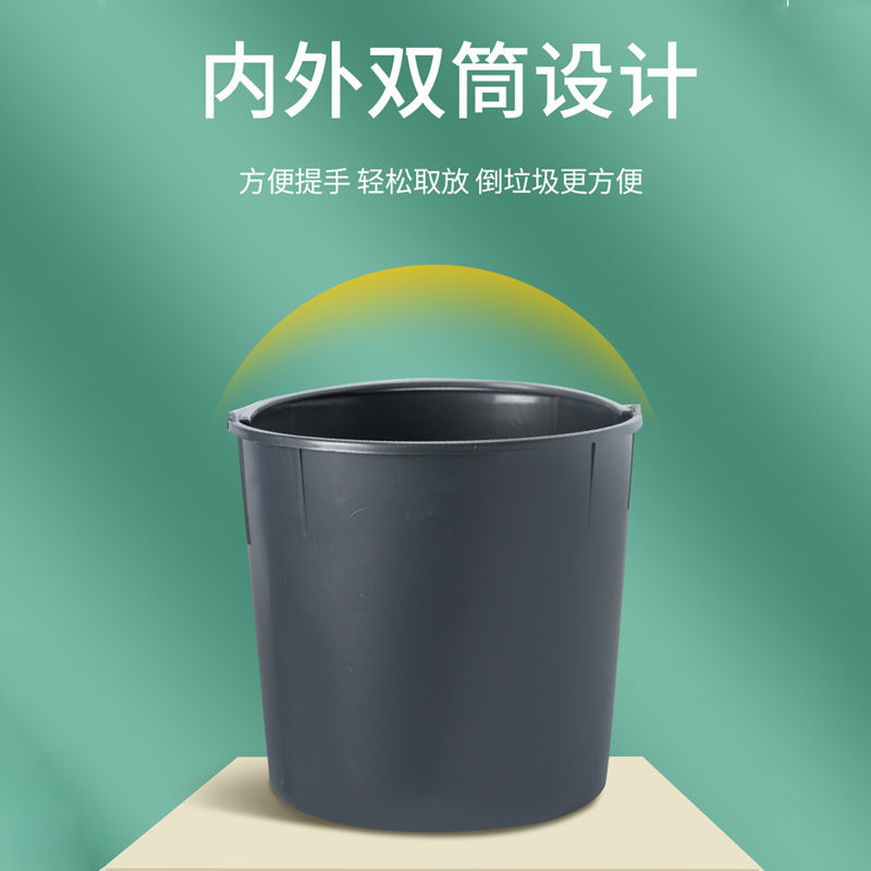 茶花垃圾桶带盖家用厨房卫生间厕所商用客厅脚踏式大号容量卫生桶