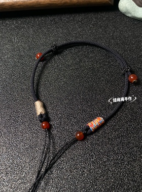 手工本命年红绳手链可穿饰品