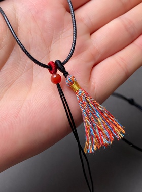 女款长款串珠翡翠蜜蜡毛衣链