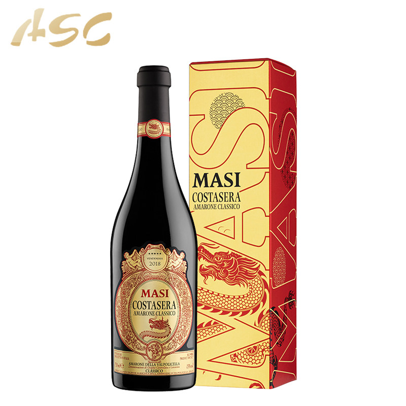 ASC精品红酒 意大利玛希酒园金牌干红葡萄酒风干葡萄酿制年货礼盒