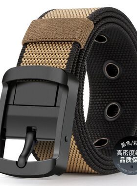 双面可用高质量合金弹力腰带皮带扣头可旋转高密度编织售后保障