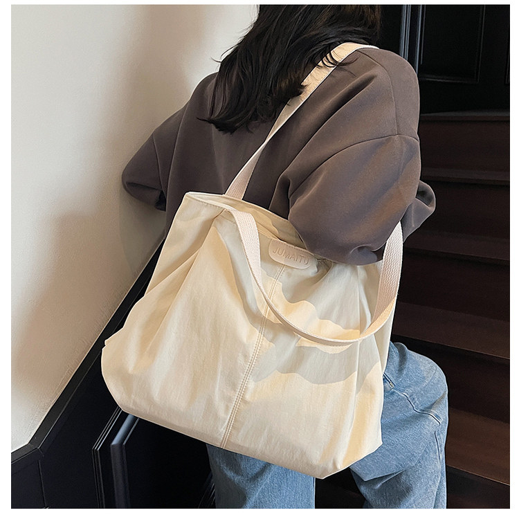 AZN新品 帆布包女大容量休闲百搭单肩2025新款大学生托特包8.29,淘宝优惠券,粉丝福利购,淘宝优惠卷