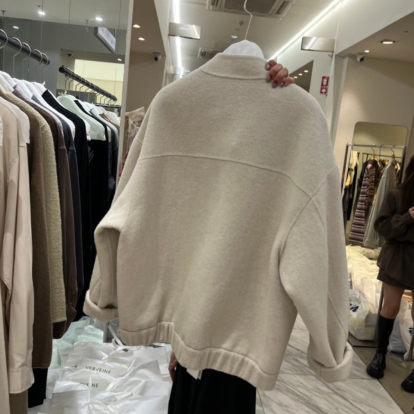 VERVEINE韩国东大门代购2025秋冬新款女装时尚百搭圆领长袖外套女 - 图2