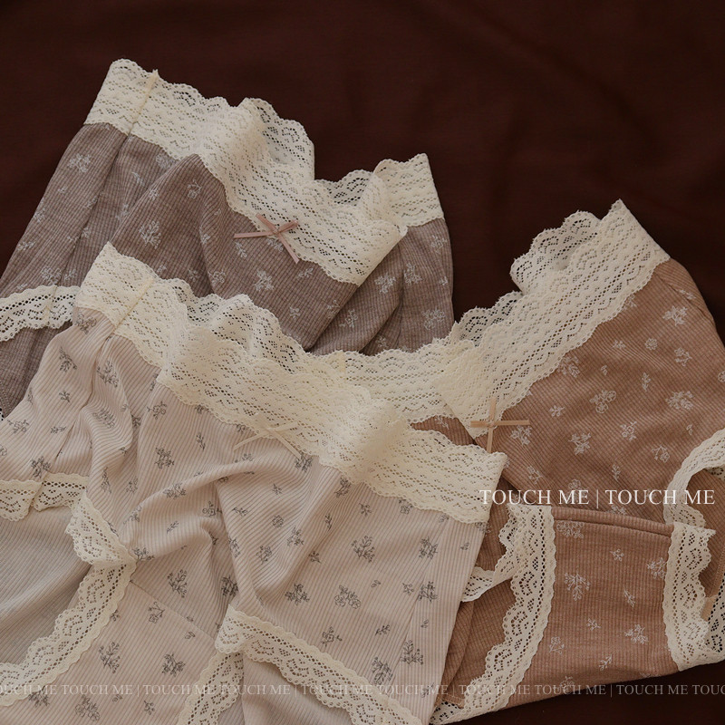 touchme法式复古螺纹碎花蕾丝边裸感内裤女透气抑菌纯棉裆中腰3条,淘宝优惠券,粉丝福利购,淘宝优惠卷