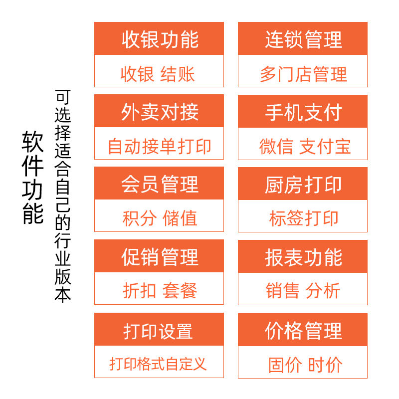 触摸屏收款机收银系统会员管理单屏 吉成收款机