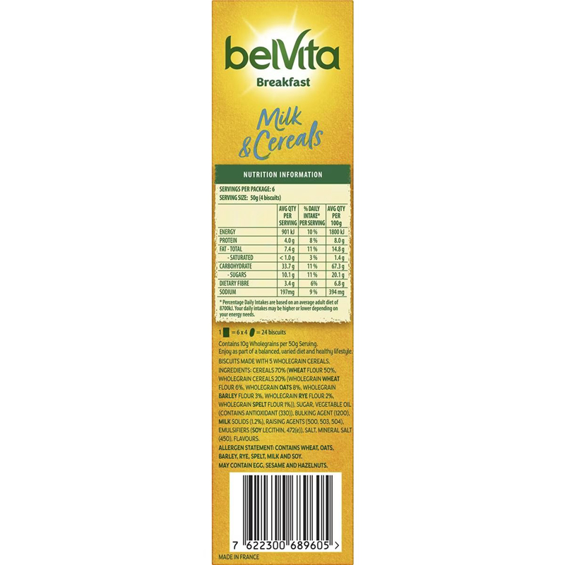 Belvita Milk & Cereal Breakfast Biscuits焙朗牛奶谷物早餐饼 3 - 图2