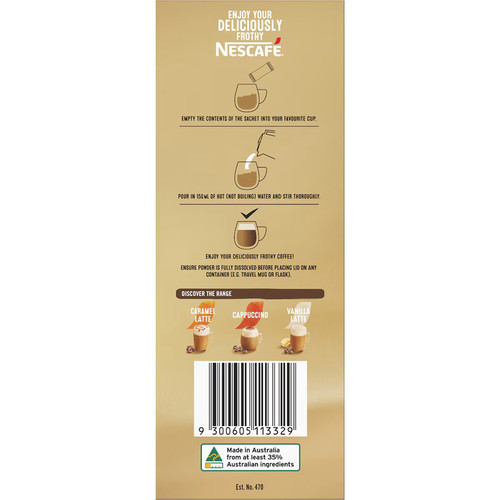 Nescafe Hazelnut Latte Coffee Sachets 26Pack速溶咖啡澳洲代购 - 图0