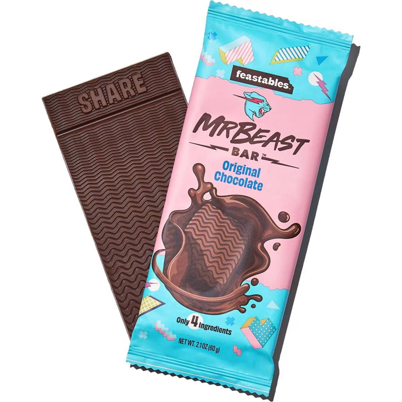 Mr Beast Feastables Original Chocolate 原味巧克力60g澳洲代购 - 图0