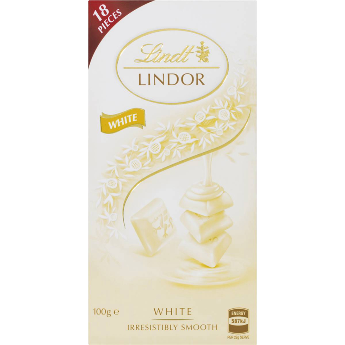 Lindt Lindor Chocolate Block White 100g瑞士莲白巧澳洲代购-图3