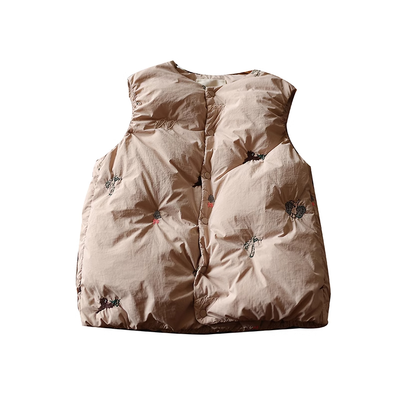 女童冬季新款洋气长款90白鸭绒羽绒服宝宝秋冬羽绒马甲冬装幼小童 - 图3