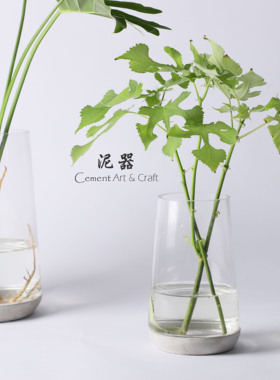 玻璃水泥现代简约微景观花盆优惠