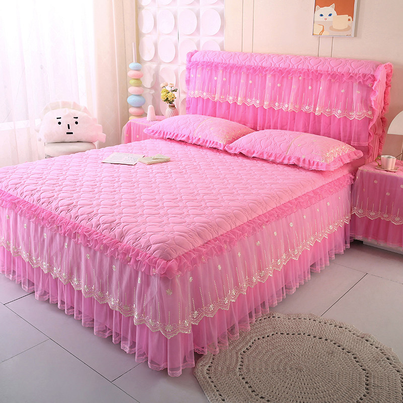 公主风床裙罩2025新款四季通用防尘罩夹棉加厚床罩全包床垫保护罩,淘宝优惠券,粉丝福利购,淘宝优惠卷