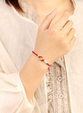 情侣s925纯银转运珠本命年手链