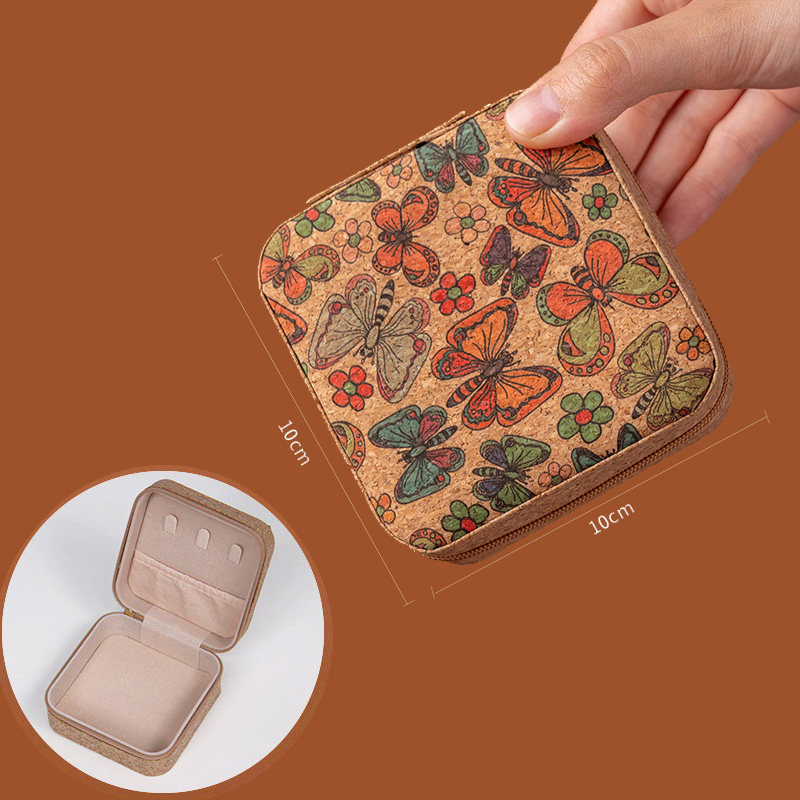 德国【设计师】Mihmily 复古便携式旅行首饰盒轻奢软木珠宝收纳盒,淘宝优惠券,粉丝福利购,淘宝优惠卷