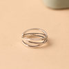 Zichan 925 silver multi-layered cross letter open ring