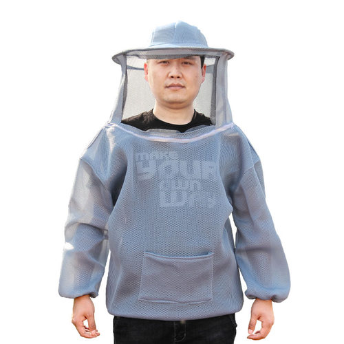 防蜂衣多彩防蜂服透气专用半身网眼养蜜蜂防护服装防蜂帽蜂具 - 图3