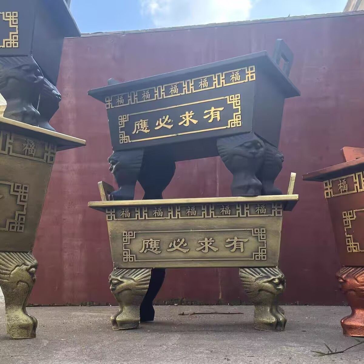 定制寺庙香炉镀锌板铸铁合制炉鼎佛堂祠堂供奉插香点香道观室内外,淘宝优惠券,粉丝福利购,淘宝优惠卷